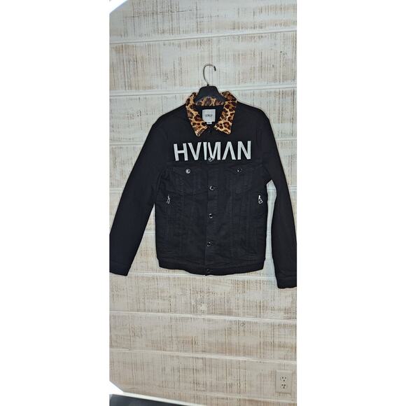 HVMAN MENS MK1‎ DENIM JACKET STRIPE IN BLACK Retail $261 - Picture 15 of 15